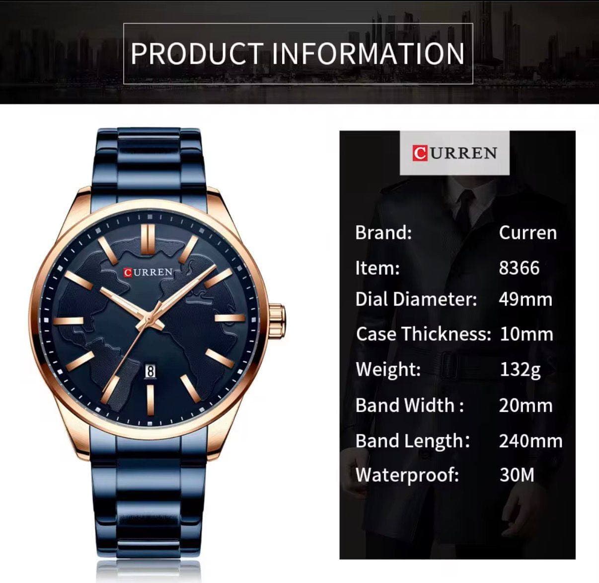 CURREN GENTS WATCH #8366 view 3