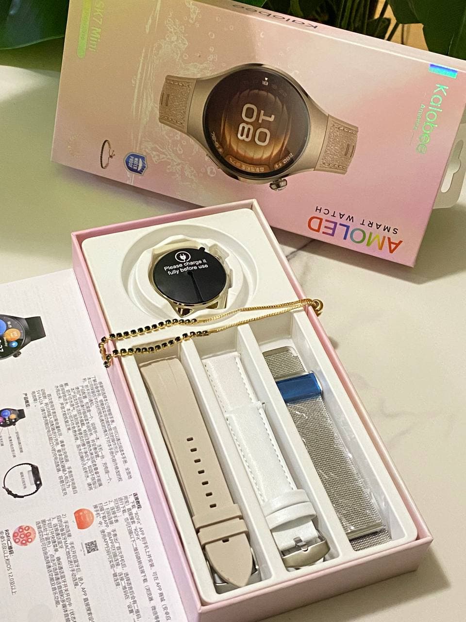 Kalobee SK7 Mini Smartwatch (3 Pairs Straps) view 3