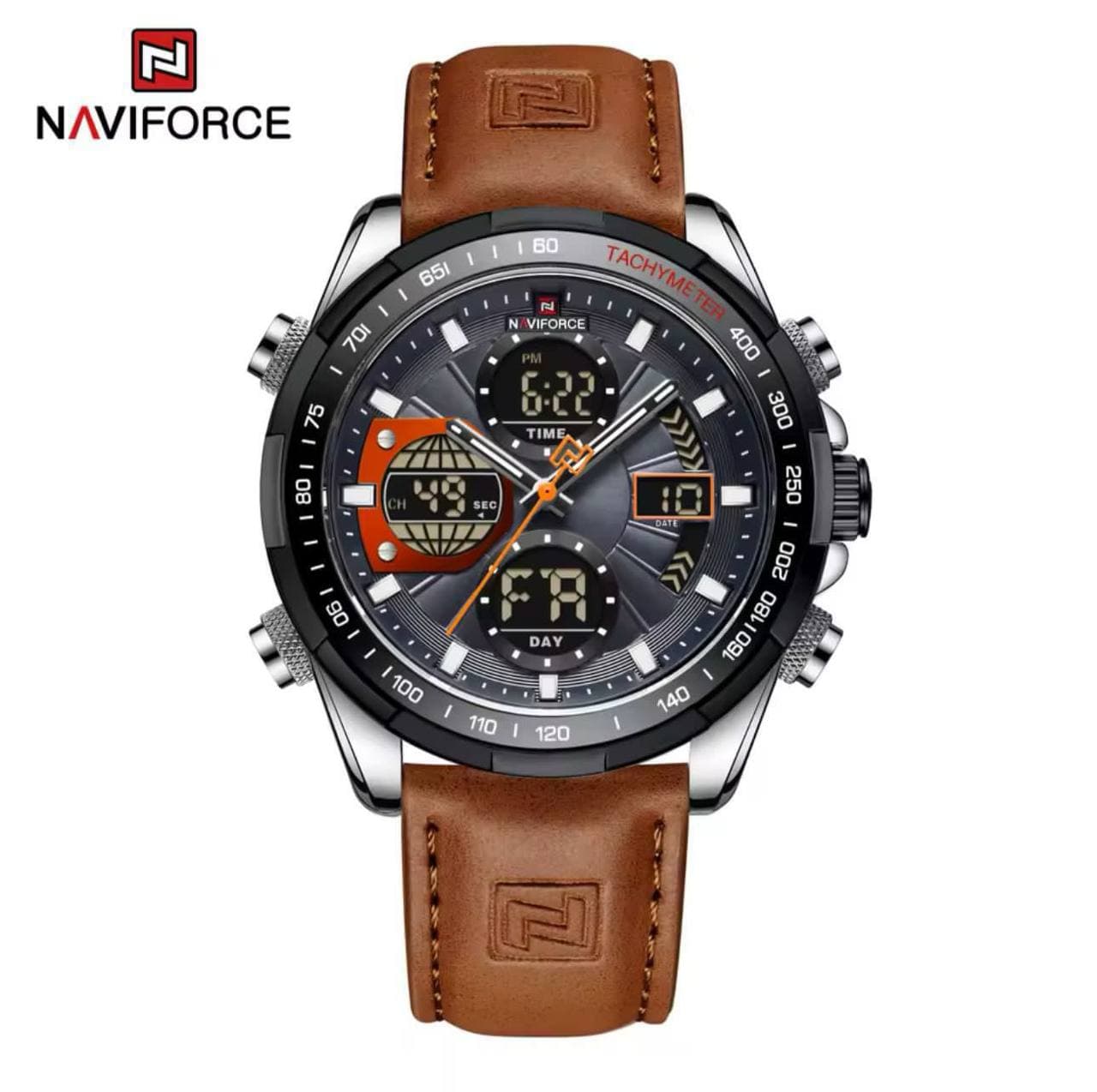 Naviforce Men #NF9197 Leather Watch view 2