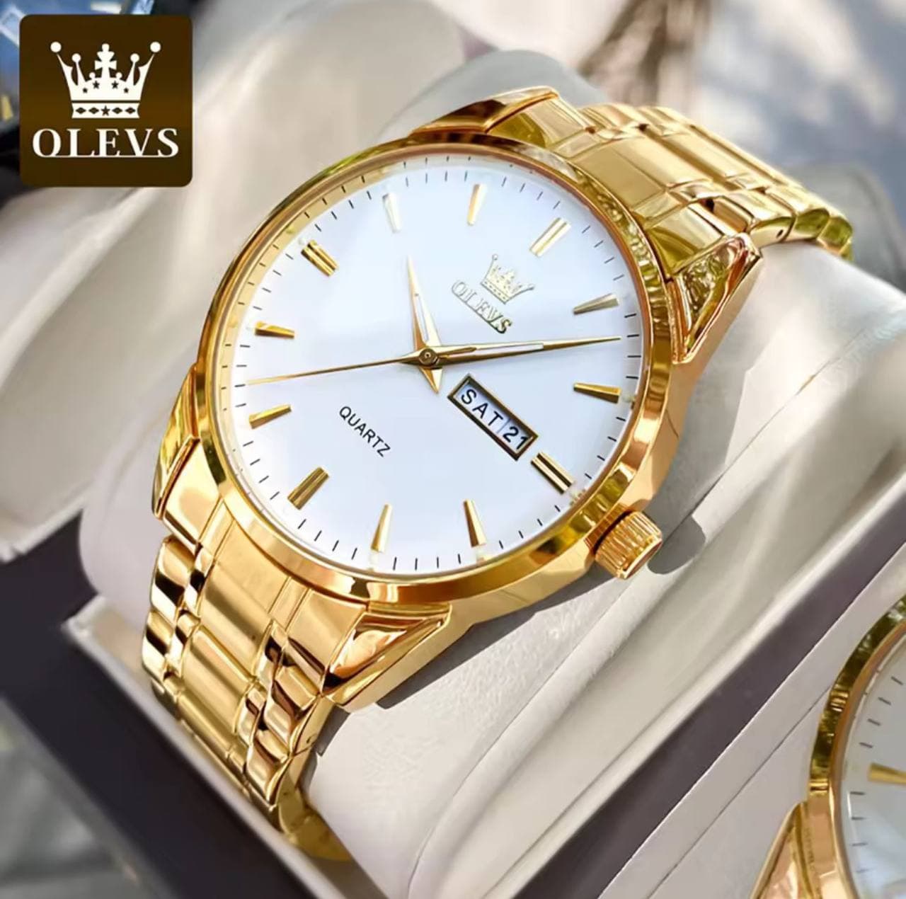 Olevs Gents Watch #6898 Metallic view 3
