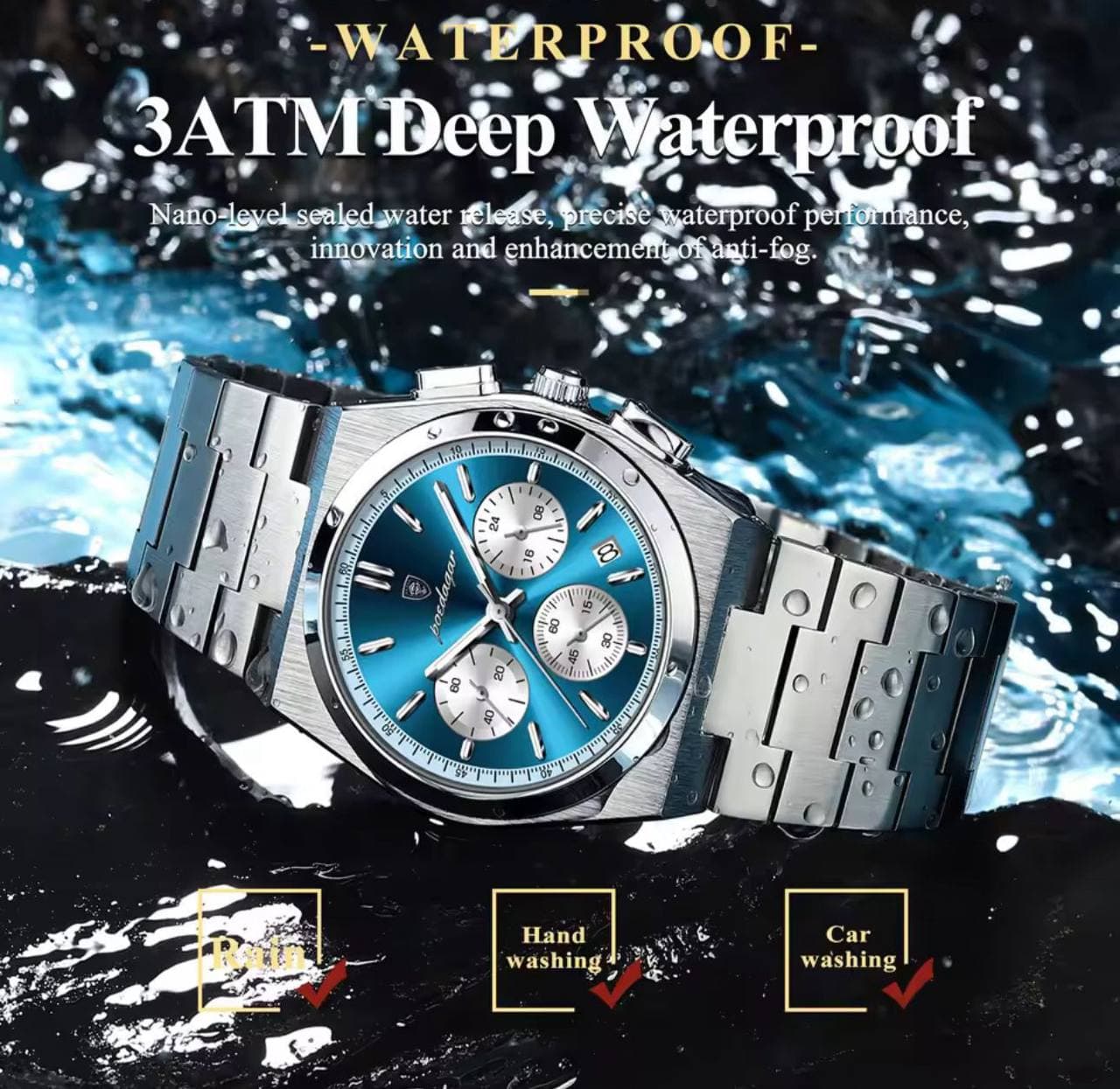 Poedagar Chronograph Gents Watch view 3