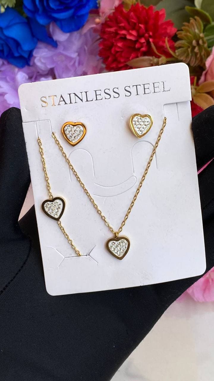 Stainless steel 3pc Jewellery Sets view 3
