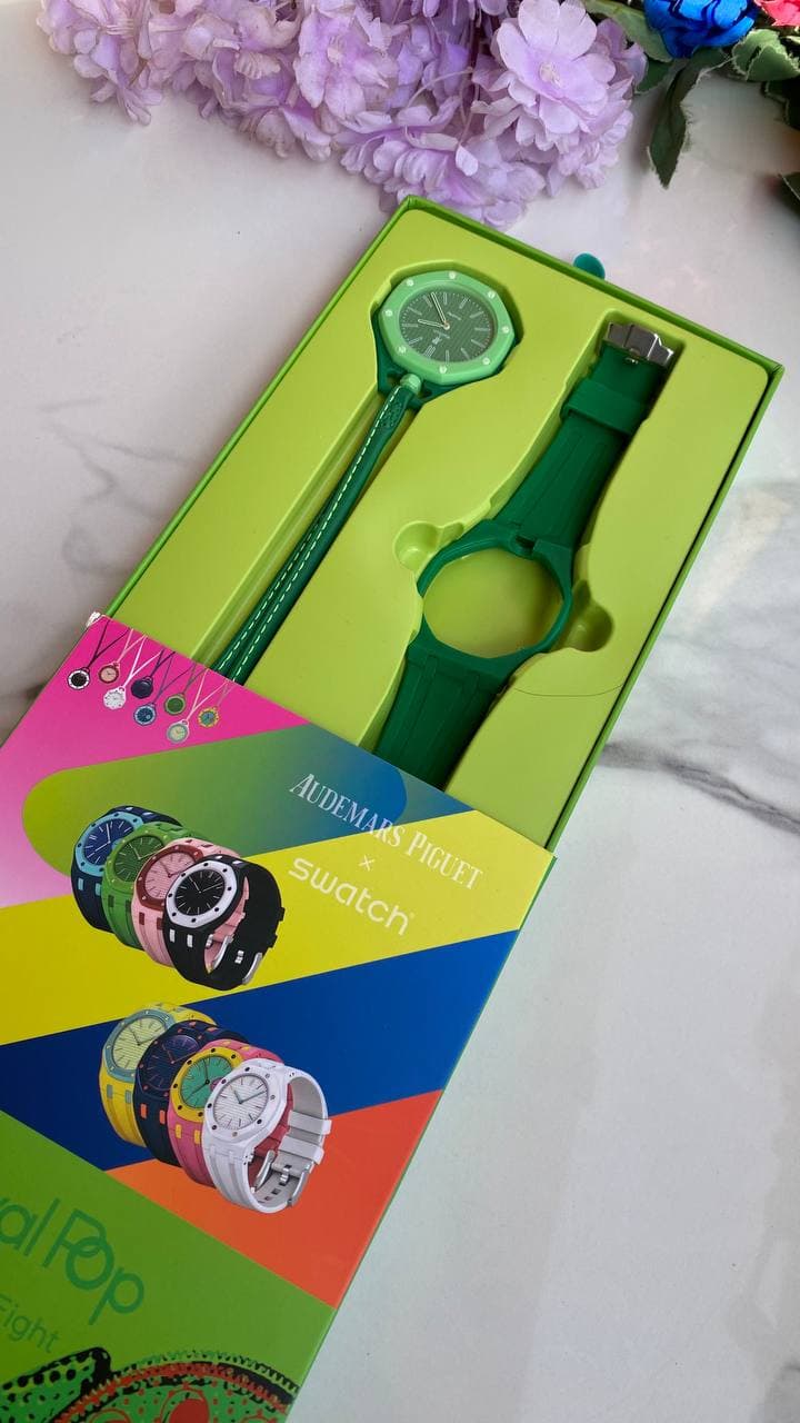 Trendy AP x Swatch Royal Pop Watch view 3