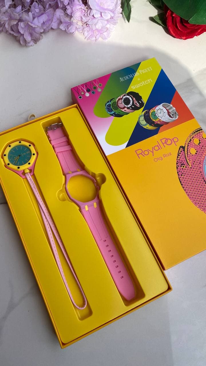 Trendy AP x Swatch Royal Pop Watch view 4